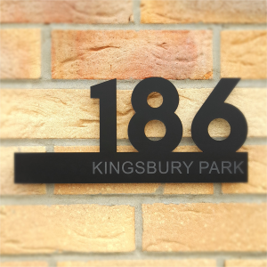 Contemporary Floating Number House sign